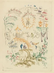 Diseño ornamental de Nouvelle suite de cahiers chinois a l